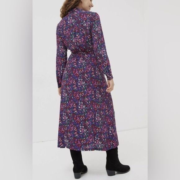 NWT - Fat Face Women's Serena Floral Print Midi Shirt Dress - US 10/L - Picture 3 of 14